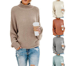 Load image into Gallery viewer, Women Fall/winter New Loose Turtleneck Pullover Plus Size Sweater