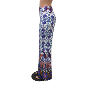 Fashion Pattern Printed Women's Bootcut Pants