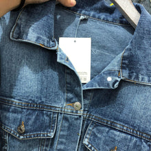 Load image into Gallery viewer, Heavy Industry Embroidery National Style Retro Old Loose Lapel Holiday Long Sleeve Denim Coat