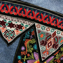 Load image into Gallery viewer, Heavy Industry Embroidery National Style Retro Old Loose Lapel Holiday Long Sleeve Denim Coat