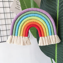Load image into Gallery viewer, Home children&#39;s room decorative pendant woven rainbow pendant wall Pendant