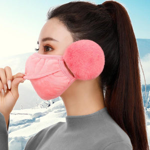Winter Dust-proof Warm and Cold-proof Female Earmuffs Cover The Riding Opening The Nose Is Exposed Breathable Ears