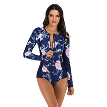 Load image into Gallery viewer, Female  Hot Spring Swimsuit Diving Suit Surfsuit One-piece Long Sleeve wetsuit