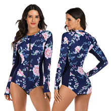 Load image into Gallery viewer, Female  Hot Spring Swimsuit Diving Suit Surfsuit One-piece Long Sleeve wetsuit