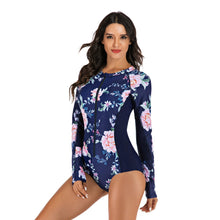 Load image into Gallery viewer, Female  Hot Spring Swimsuit Diving Suit Surfsuit One-piece Long Sleeve wetsuit
