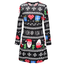 Load image into Gallery viewer, Printed Christmas Dress Dress