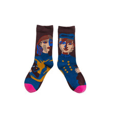 Load image into Gallery viewer, Designer socks children boneless sewing head pop style small Red Book Women&#39;s cotton socks