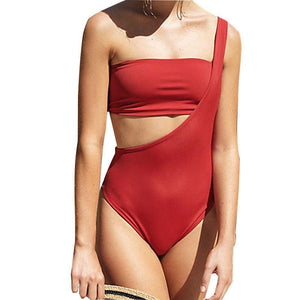 New Sexy Solid Color One-piece Swimsuit