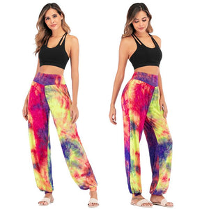 Women's New Casual Tie-dye High-waisted Trousers