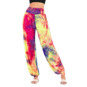 Women's New Casual Tie-dye High-waisted Trousers