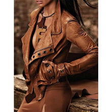 Load image into Gallery viewer, New long-sleeved short stitching coat