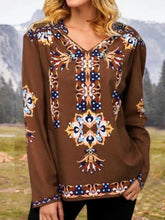 Load image into Gallery viewer, Spring loose print long sleeve T-shirt