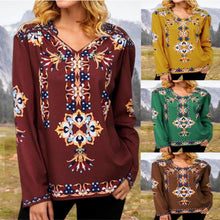 Load image into Gallery viewer, Spring loose print long sleeve T-shirt