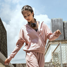 Load image into Gallery viewer, Yoga Sportswear New Solid Color Fitness and Leisure Yoga Clothes Women&#39;s Outdoor Running Sweater Hoodie Long Sleeve Coat