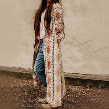 Load image into Gallery viewer, New Printed Long Sleeve Long Knit Jacket