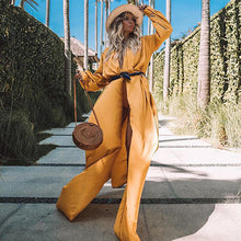 Load image into Gallery viewer, New Fashion Loose Pure Color Long Sleeve Lace Up Long Cardigan Jacket