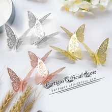 Load image into Gallery viewer, 12Pcs 4D Hollow Vlinder Muur Sticker Diy Home Decoratie Muurstickers Bruiloft Bruiloft Decors Vlinder Kinderkamer Decors