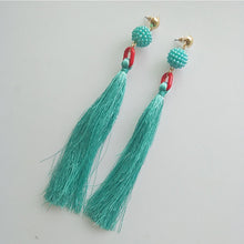 Load image into Gallery viewer, Bohemia charm high quality jewelry pendants with mix color tassel earring party