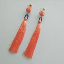 Load image into Gallery viewer, Bohemia charm high quality jewelry pendants with mix color tassel earring party