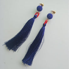 Load image into Gallery viewer, Bohemia charm high quality jewelry pendants with mix color tassel earring party