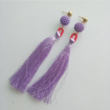 Load image into Gallery viewer, Bohemia charm high quality jewelry pendants with mix color tassel earring party