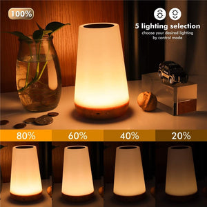 13 Color Changing Night Light RGB Remote Control Touch Dimmable Lamp Portable Table Bedside Lamps USB Rechargeable Night Lamp