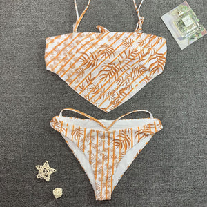 New Printed Bikini Sexy Lady Multicolor Split Swimwear