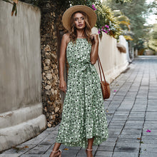 Load image into Gallery viewer, Summer polka dot holiday style swing dress