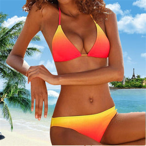 New Gradient Series Split Swimsuit Sexy Bikini