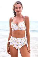 Load image into Gallery viewer, Women Beach Holiday Printing Bikini High Waist Split Swimsuit