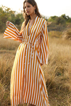 Load image into Gallery viewer, Stylish Women&#39;s Big Striped Comfortable Ultra-long Shirt Single-button Edgy Shirt