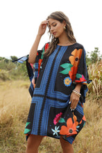 Load image into Gallery viewer, Fashion Fluffy Loose Dress Round Neck Bat Sleeve Women&#39;s Dress