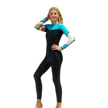 Load image into Gallery viewer, One-piece snorkeling suit sunscreen water suit adult slimming with chest pad quick-drying swimming surf suit