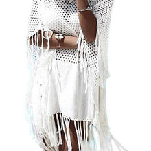 Load image into Gallery viewer, Knit Tassel Hollow Swimwear Beach Bikini Cover Up