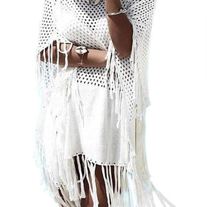 Knit Tassel Hollow Swimwear Beach Bikini Cover Up