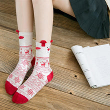 Load image into Gallery viewer, 3 Pairs Christmas Winter Warm Deer Elk Xmas Socks Gifts