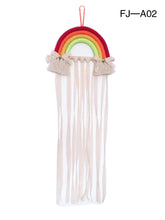 Load image into Gallery viewer, Woven Rainbow Children&#39;s Hairpin Hair Accessories Storage Belt Wall-mounted Headwear Finishing Belt Organizer