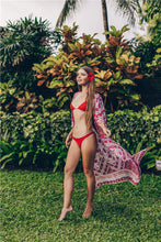 Load image into Gallery viewer, Chiffon Printed Loose Waist with Beach Dress Holiday Sun Bikini Blouse