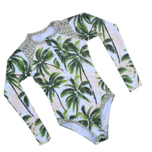 Load image into Gallery viewer, Sexy One Piece Women&#39;s Swimsuit Hot Spring Surfing Diving Long Sleeve Swimsuit Print