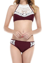 Load image into Gallery viewer, Sexy Lace Beach Swimwear Bikini Two Pieces Set