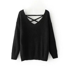 Load image into Gallery viewer, Knit Long Sleeve Backcross Sweater