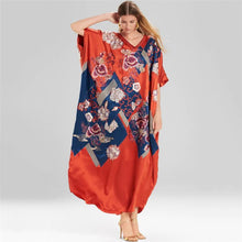 Load image into Gallery viewer, New Imitation Silk Irregular Printing Beach Cover up
