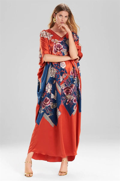 New Imitation Silk Irregular Printing Beach Cover up