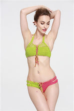 Load image into Gallery viewer, Contrasting Classic Hand Hook Wool Split Women&#39;s Bikini