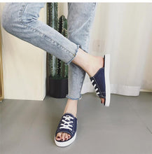 Load image into Gallery viewer, Half Slipper Fashion Wears Wild Casual Canvas Sandals
