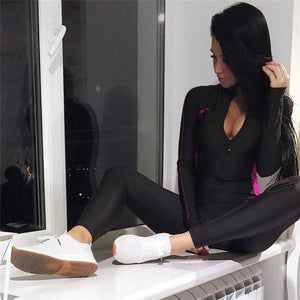 Fashion Color-block Yoga Suits