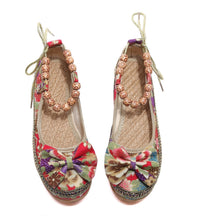 Load image into Gallery viewer, Beaded Ethnic Style Retro Bandage Embroidered Cloth Shoes