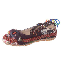 Load image into Gallery viewer, Beaded Ethnic Style Retro Bandage Embroidered Cloth Shoes