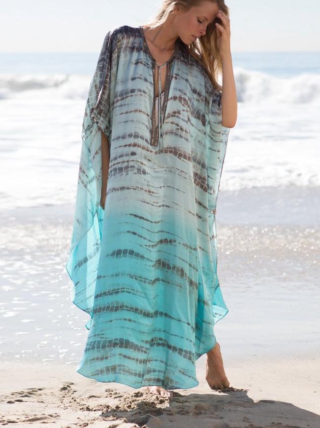 Beach Robes Seaside Vacation Blouse Cover Up Maxi Dress