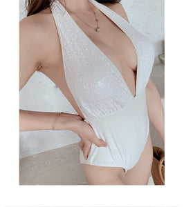 Beach Sequined One-piece Swimsuit
